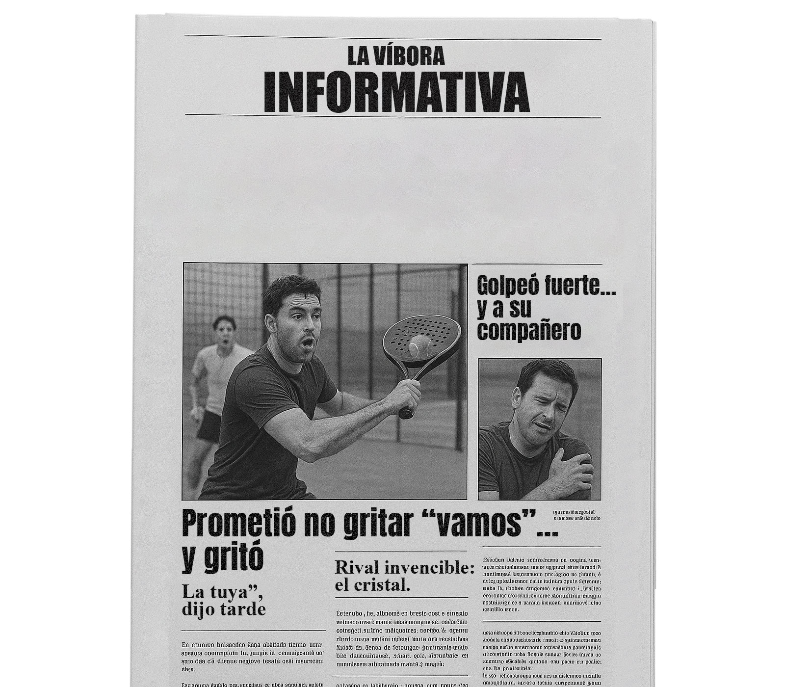 Portada de periódico de Pádel